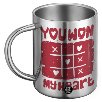 Τρίλιζα you won my heart, BIG Mug Stainless steel double wall (450ml)