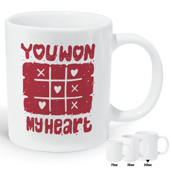 Τρίλιζα you won my heart, Κούπα Giga, κεραμική, 590ml