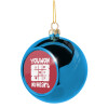 Blue Christmas tree ball ornament 8cm