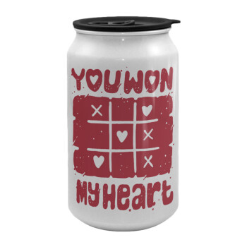Τρίλιζα you won my heart, Κούπα ταξιδιού μεταλλική με καπάκι (tin-can) 500ml
