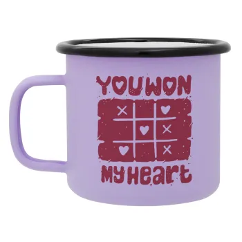 Τρίλιζα you won my heart, Κούπα Μεταλλική εμαγιέ ΜΑΤ Light Pastel Purple 360ml