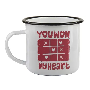 Τρίλιζα you won my heart, Κούπα εμαγιέ με μαύρο χείλος 360ml