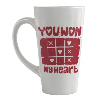Τρίλιζα you won my heart, Κούπα κωνική Latte Μεγάλη, κεραμική, 450ml