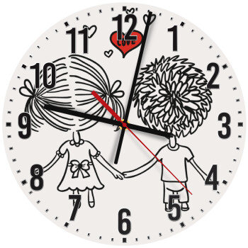 Hold my hand for ever, Ρολόι τοίχου ξύλινο (30cm)