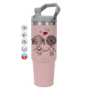 Pink color, 890ml (30oz) stainless Steel Tumbler with Handle