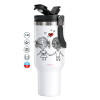 Mega Stainless steel Tumbler with lid, double wall 1,2L