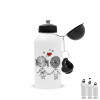 Metal water bottle, White, aluminum 500ml