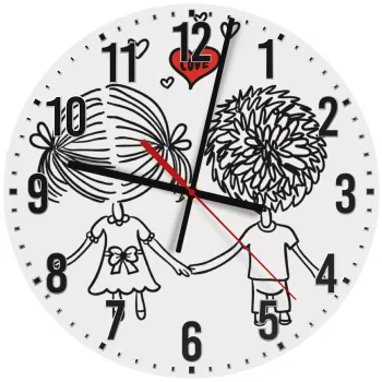 Hold my hand for ever, Ρολόι τοίχου ξύλινο (30cm)