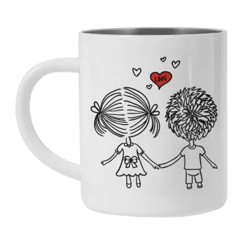 Hold my hand for ever, Mug Stainless steel double wall 300ml