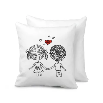 Hold my hand for ever, Sofa cushion 40x40cm includes filling