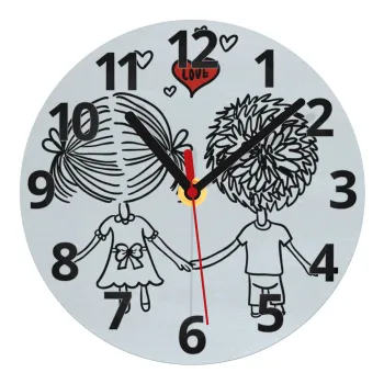 Hold my hand for ever, Ρολόι τοίχου γυάλινο (20cm)