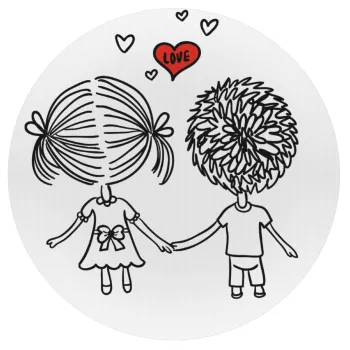 Hold my hand for ever, Mousepad Στρογγυλό 20cm