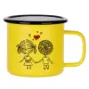 Metallic enamel MATT Yellow cup 360ml