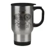 Κούπα ταξιδιού ανοξείδωτη με καπάκι, διπλού τοιχώματος (θερμό) 450ml