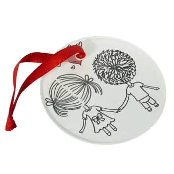 Hold my hand for ever, Christmas ornament glass 9cm