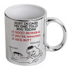 Mug ceramic, silver mirror, 330ml