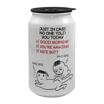 Just in case no one told you today..., Κούπα ταξιδιού μεταλλική με καπάκι (tin-can) 500ml