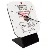Quartz Wooden table clock with hands (10cm)