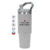 GREY color, 890ml (30oz) stainless Steel Tumbler with Handle