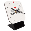 Quartz Wooden table clock with hands (10cm)
