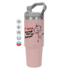 Pink color, 890ml (30oz) stainless Steel Tumbler with Handle