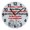 Ρολόι τοίχου γυάλινο (20cm)