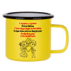 Metallic enamel MATT Yellow cup 360ml