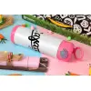 Easter candle, Childrens hot water bottle, stainless steel, with safety straw, PINK (500ml)