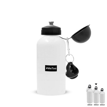 #meToo, Metal water bottle, White, aluminum 500ml