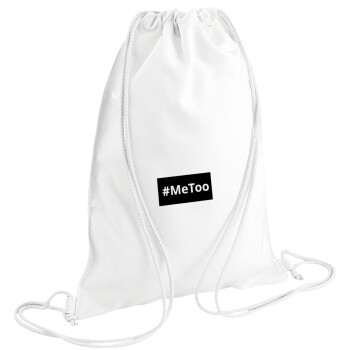 #meToo, Τσάντα πλάτης πουγκί GYMBAG λευκή (28x40cm)