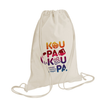 koupakoupa, Backpack bag GYMBAG natural (28x40cm)