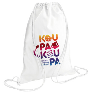 koupakoupa, Backpack pouch GYMBAG white (28x40cm)