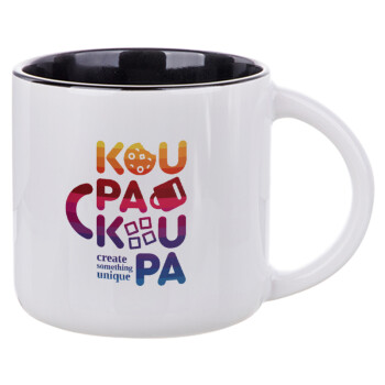 koupakoupa, Κούπα κεραμική 400ml Λευκή/Μαύρη
