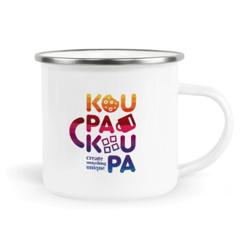 koupakoupa, Metallic enamel cup white 360ml
