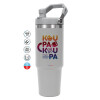 GREY color, 890ml (30oz) stainless Steel Tumbler with Handle