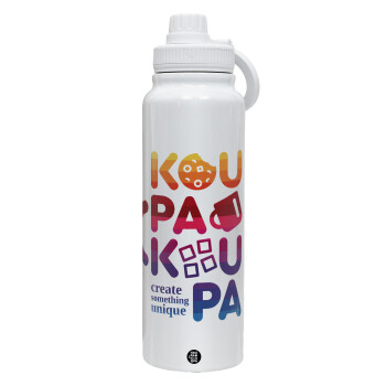 koupakoupa, 1L Stainless Steel Thermal Bottle with Phone Holder & Double Wall Insulation