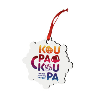 koupakoupa, Christmas ornament snowflake wooden 7.5cm