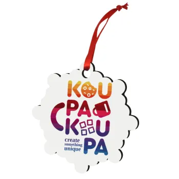 koupakoupa, Christmas ornament snowflake wooden 7.5cm