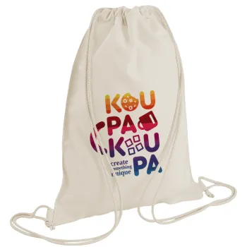 koupakoupa, Backpack bag GYMBAG natural (28x40cm)