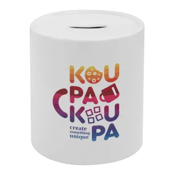 koupakoupa, Κουμπαράς πορσελάνης με τάπα