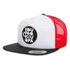 Καπέλο Ενηλίκων Foam Flat Snapback με Δίχτυ Μαύρο-Λευκό-Κόκκινο (POLYESTER, ΕΝΗΛΙΚΩΝ, UNISEX, ONE SIZE)