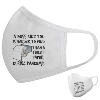 A boss like you is harder to find, than a toilet paper during pandemic, Μάσκα υφασμάτινη υψηλής άνεσης παιδική (Δώρο πλαστική θήκη)