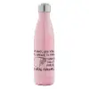 Μεταλλικό παγούρι θερμός Ροζ Ιριδίζον (Stainless steel), διπλού τοιχώματος, 500ml