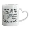 Mug heart handle, ceramic, 330ml