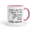 Mug colored pink, ceramic, 330ml