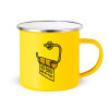 Yellow Enamel Metallic Cup 360ml