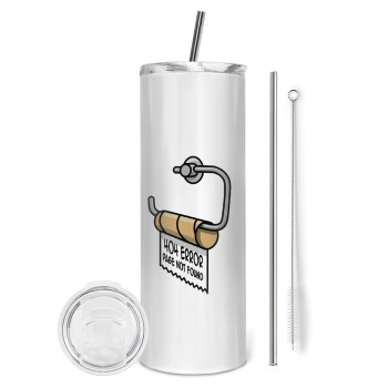 Page not found programmer toilet paper, Tumbler stainless steel 600ml, with metal straw & cleaning brush