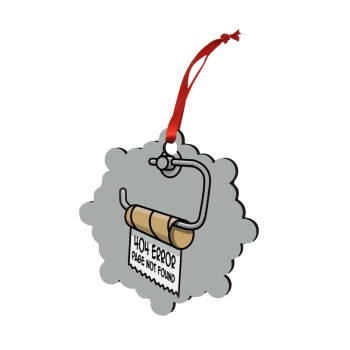 Page not found programmer toilet paper, Christmas ornament snowflake wooden 7.5cm