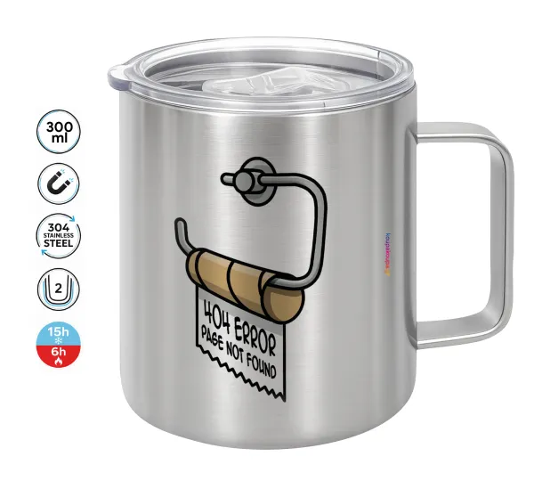 Page not found programmer toilet paper — Double-walled stainless steel mug 300ml with temperature-retaining lid