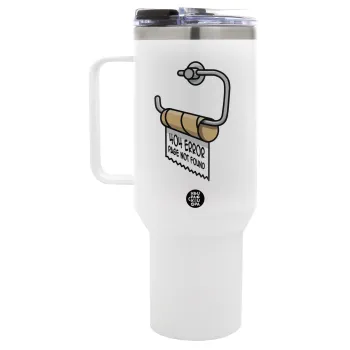 Page not found programmer toilet paper, Mega Tumbler με καπάκι, διπλού τοιχώματος (θερμό) 1,2L